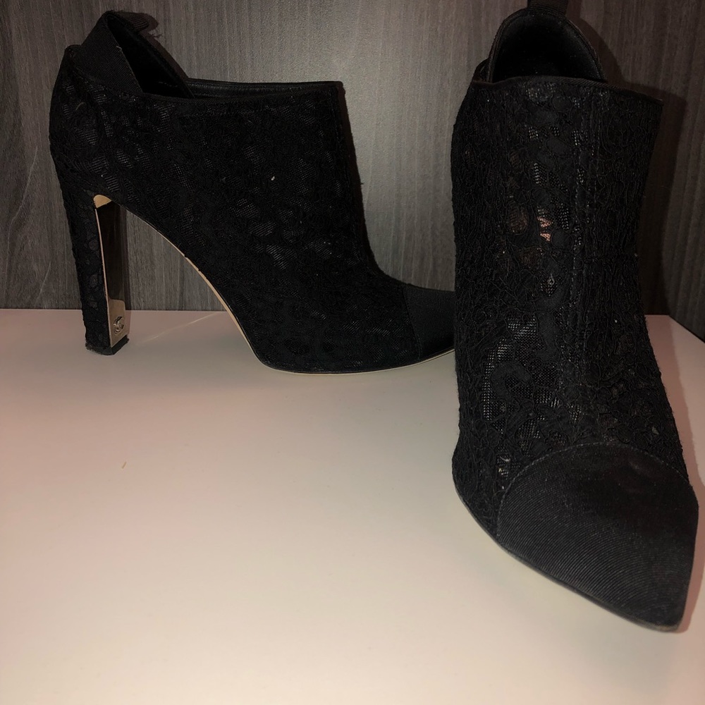 CHANEL Lace Booties